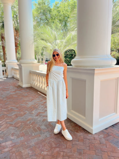 Sunshine & Seaside Striped Midi Dress