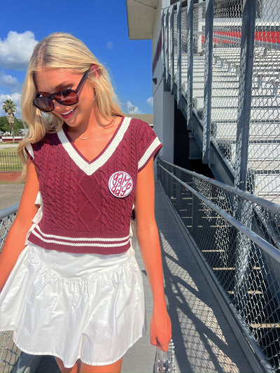 Glam Goals Cropped Sweater Vest