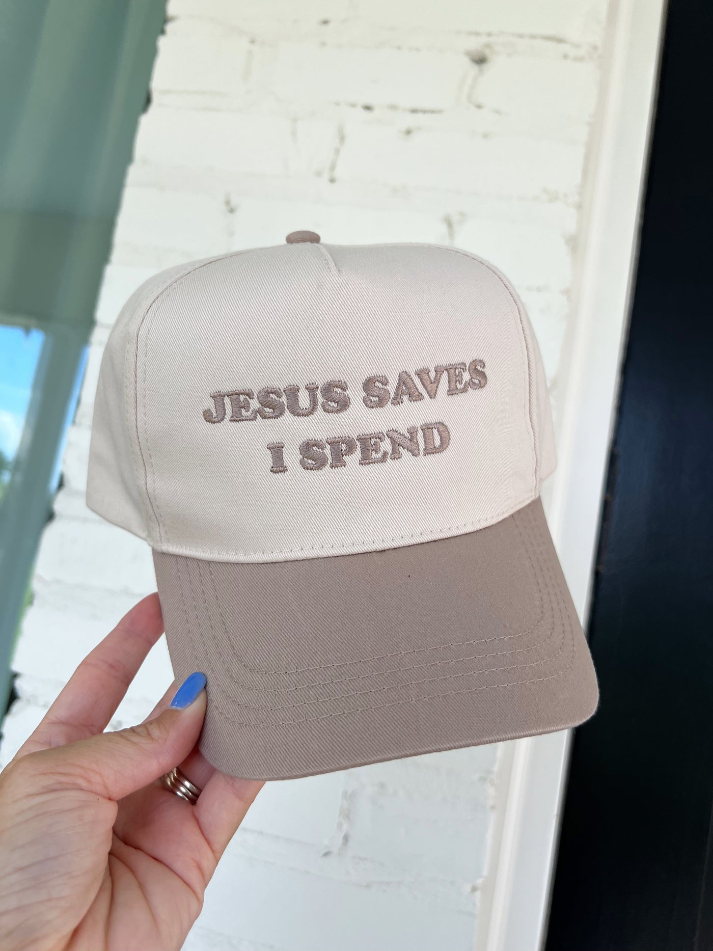 Jesus Saves I Spend Trucker Hat