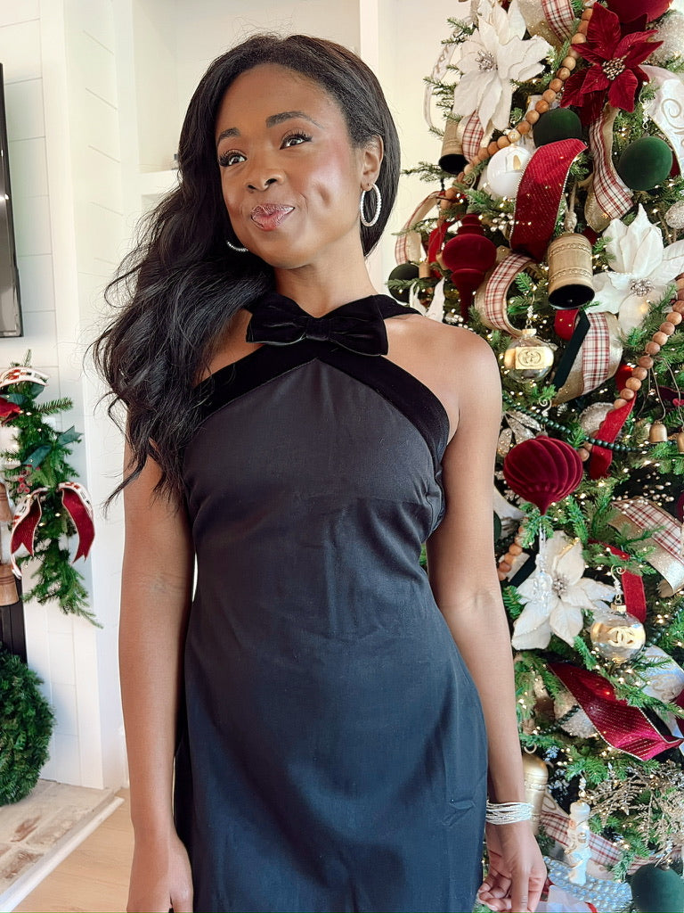 Delicate Radiance Halter Dress