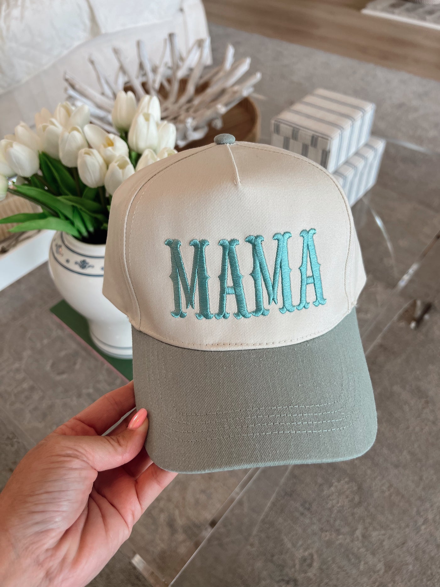"MAMA" Embroidered Trucker Hat