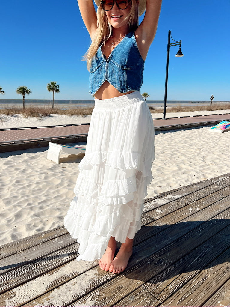 Grace In Every Step Tiered Maxi Skirt