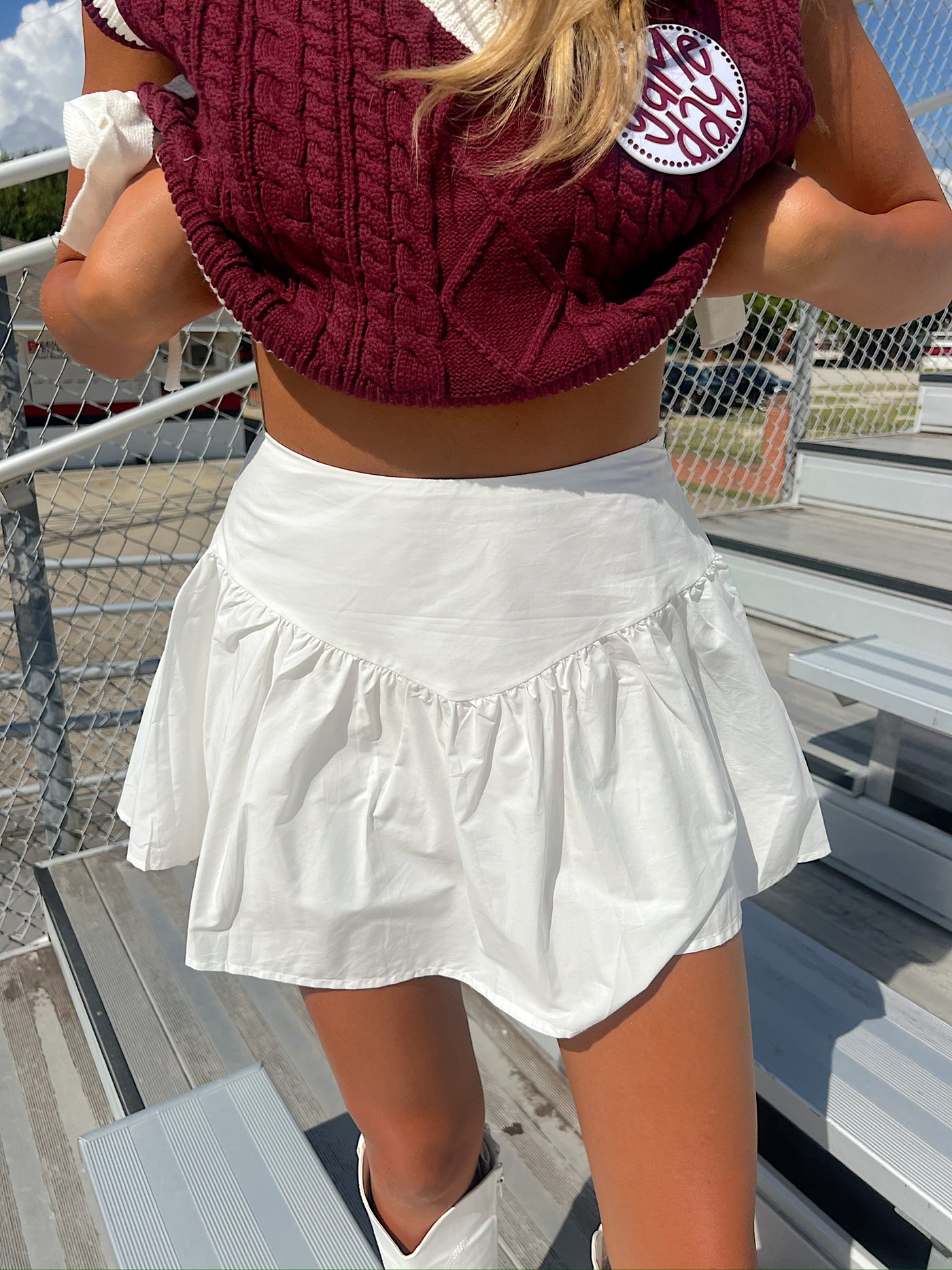 Grace And Flare Poplin Skirt