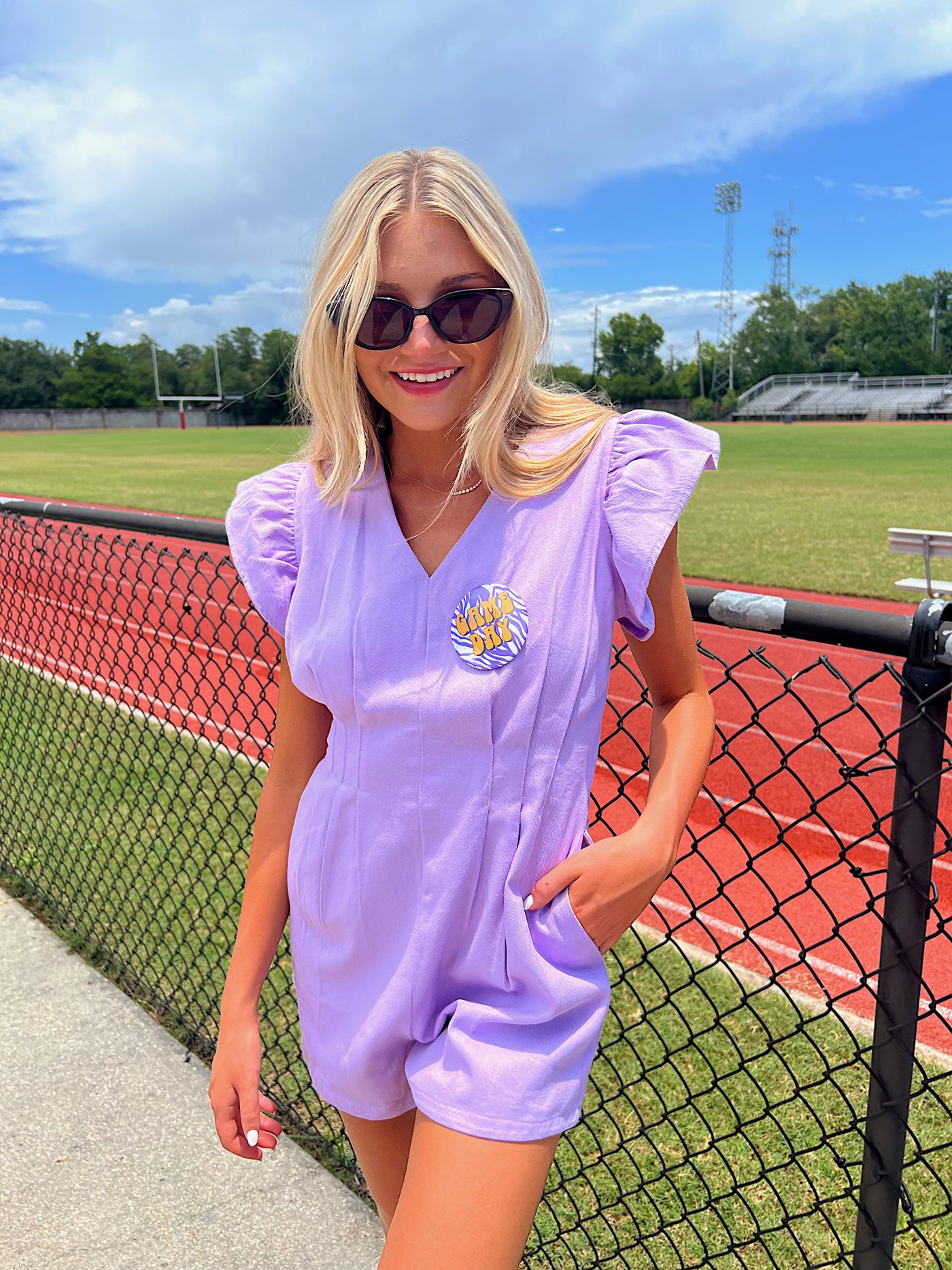 Half The Story Ruffled Romper