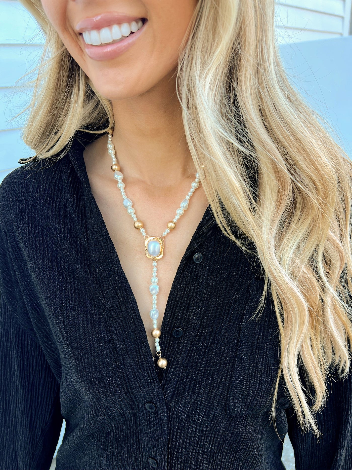A Heart of Gold Y-Shape Necklace