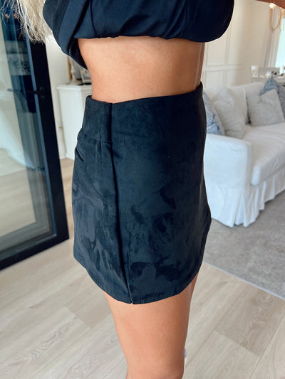 Soft Authority Suede Skort