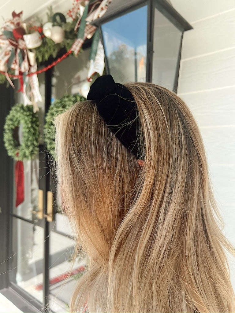 Velvet Bow Headband