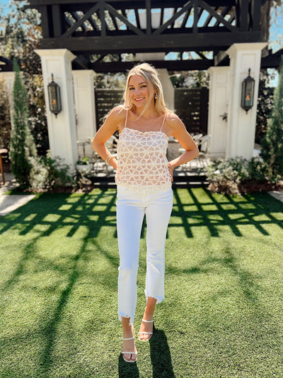 Treasured Vibe Floral Crochet Top