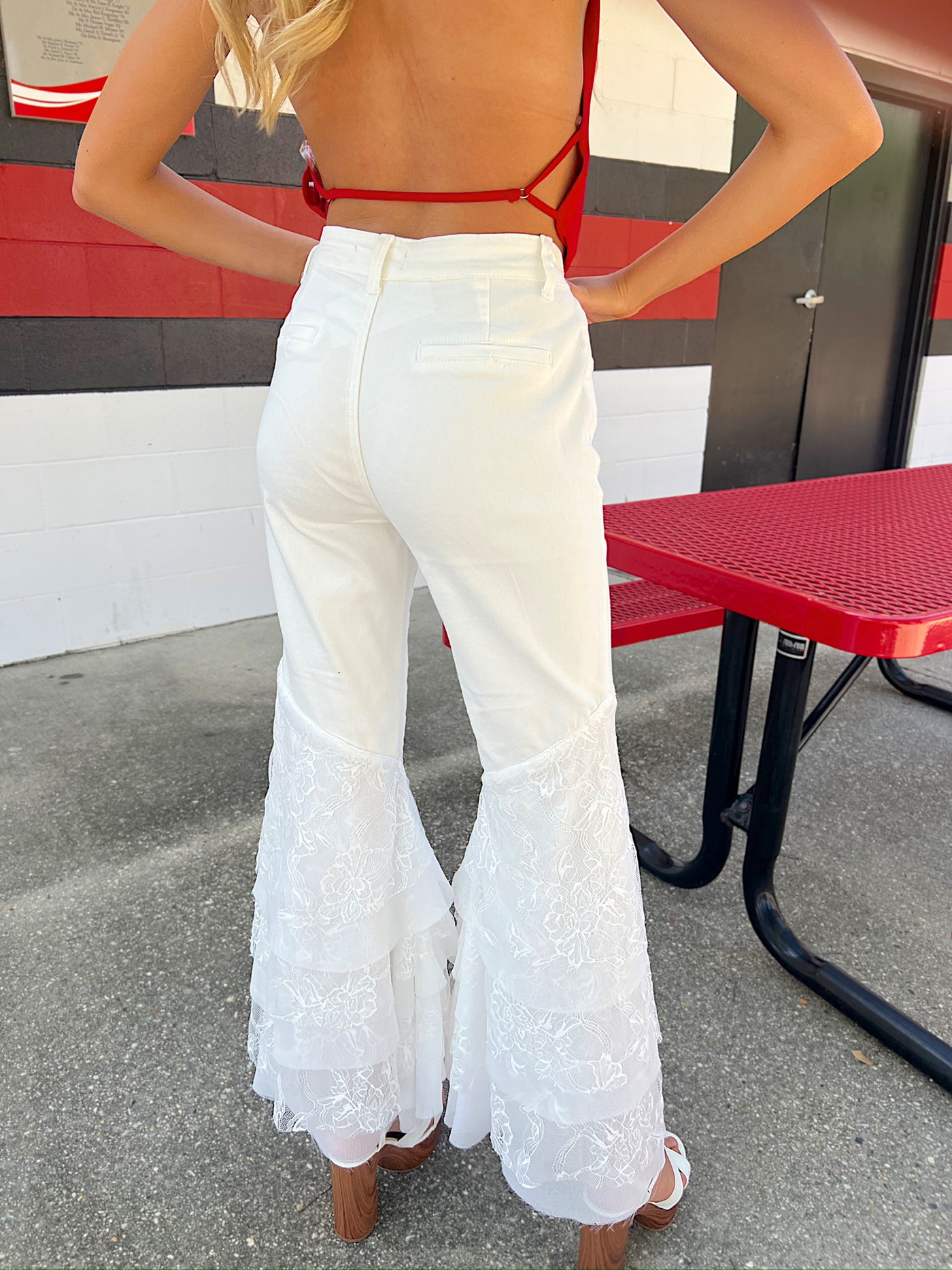 Strutting In Style Ruffled Jeans