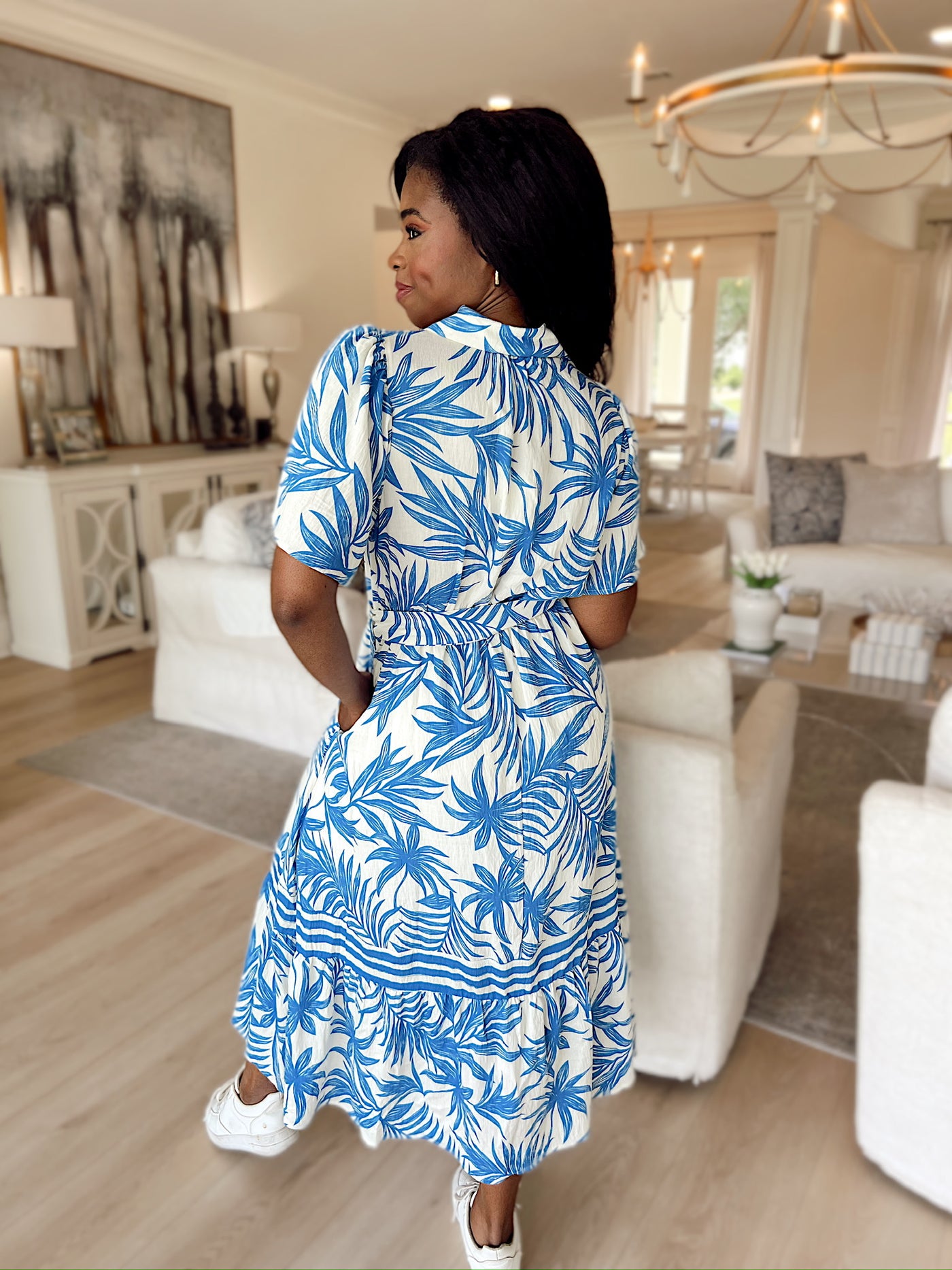 Peaceful Palms Midi Dress