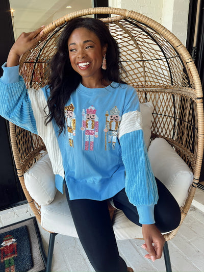 Sequin Nutcracker Pullover Sweater