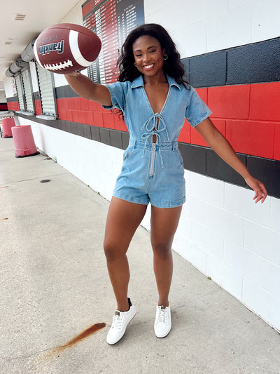 Day By Day Denim Romper
