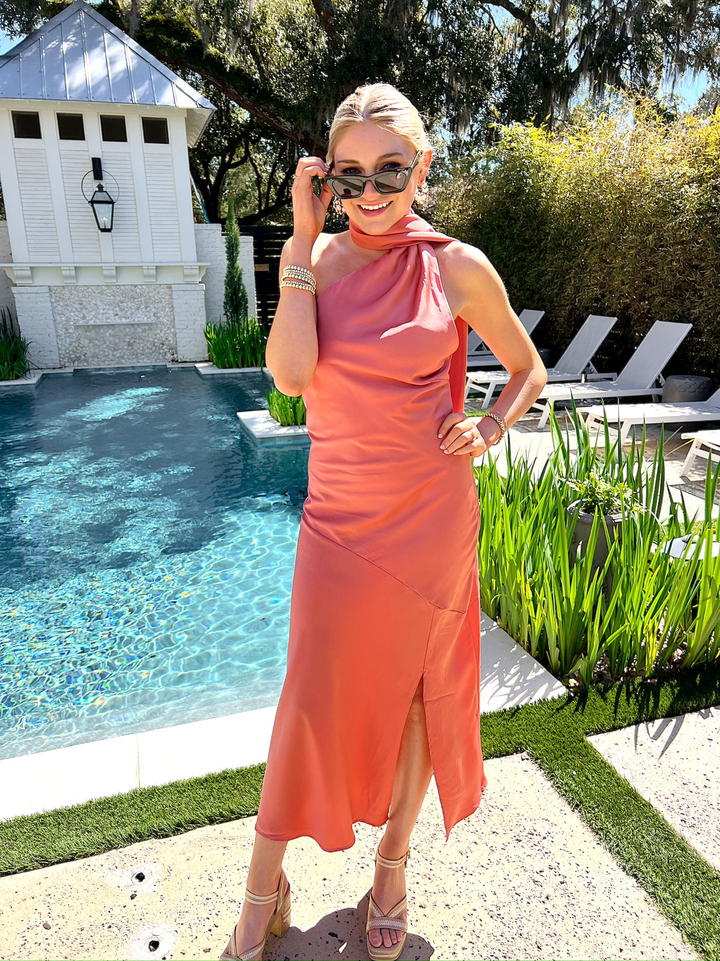 Beyond Classy Satin Halter Maxi Dress