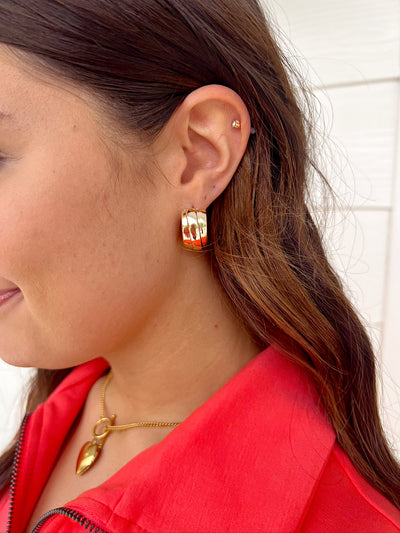 Round Huggie Hoop Earrings