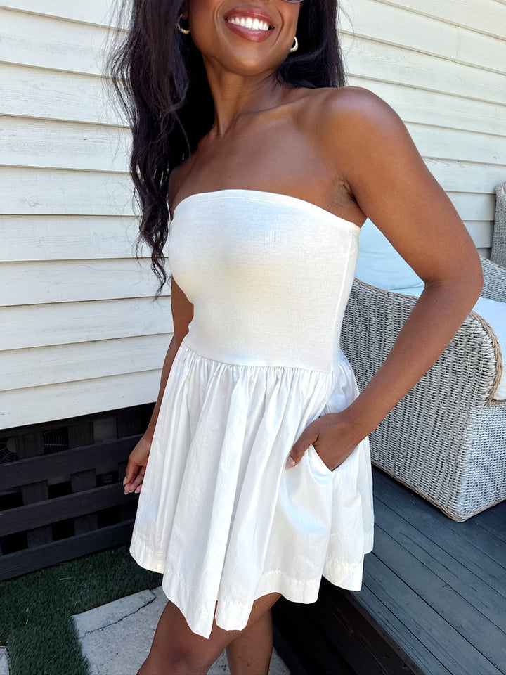 Heartbreaker Energy Strapless Mini Dress