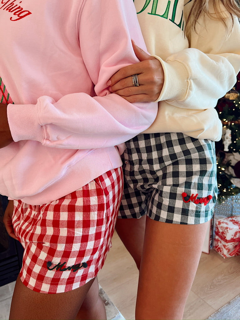 Daydream Hours Merry Gingham Shorts