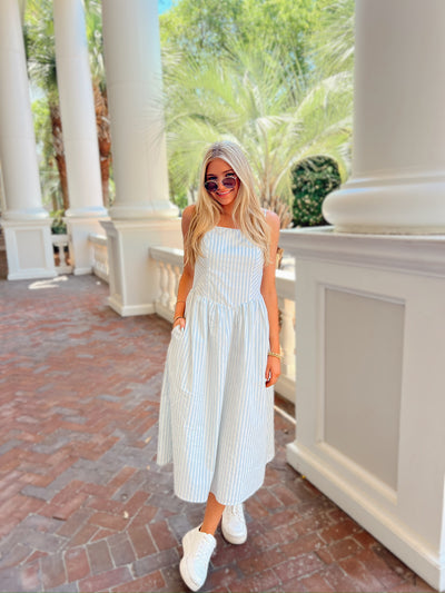 Sunshine & Seaside Striped Midi Dress