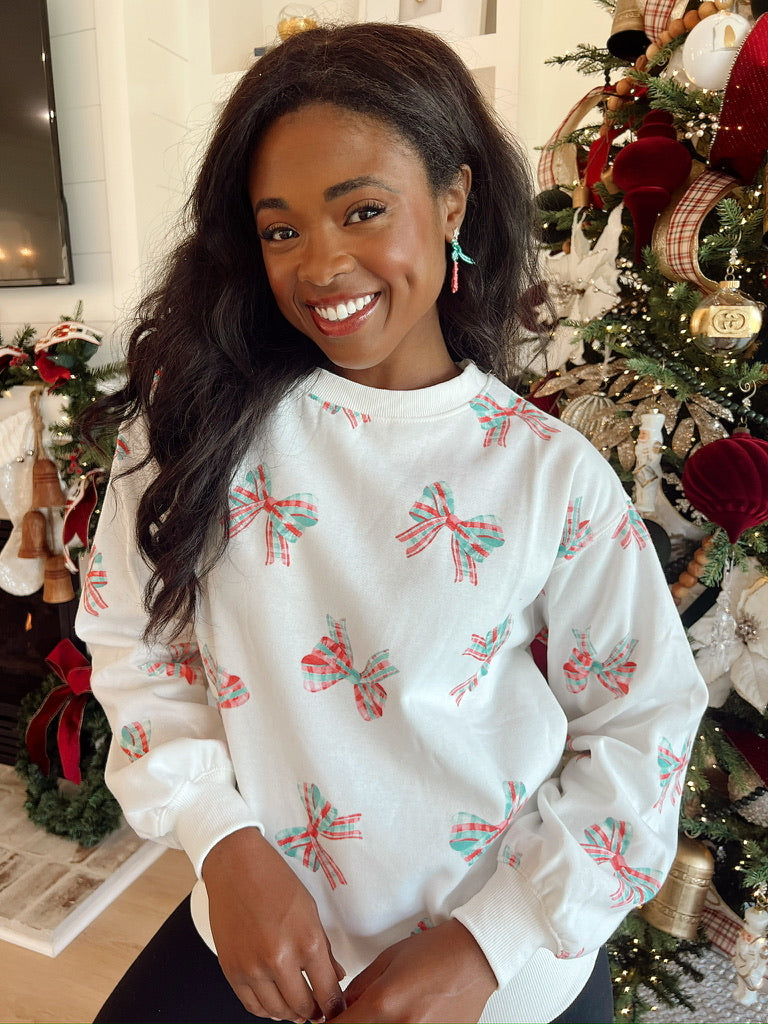 Christmas Bow Pullover Sweater