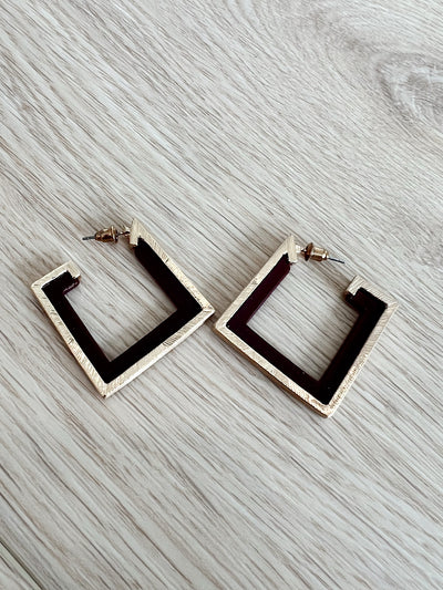 Squared Away Hoop Earrings