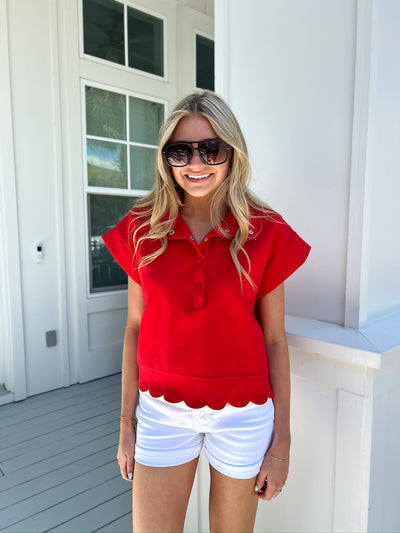 Endless Moods Scallop Top