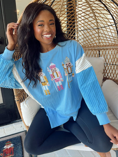 Sequin Nutcracker Pullover Sweater