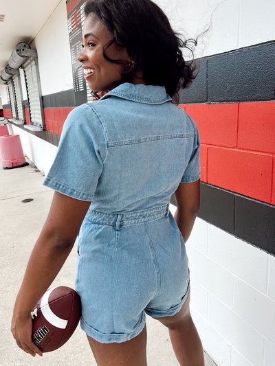 Day By Day Denim Romper