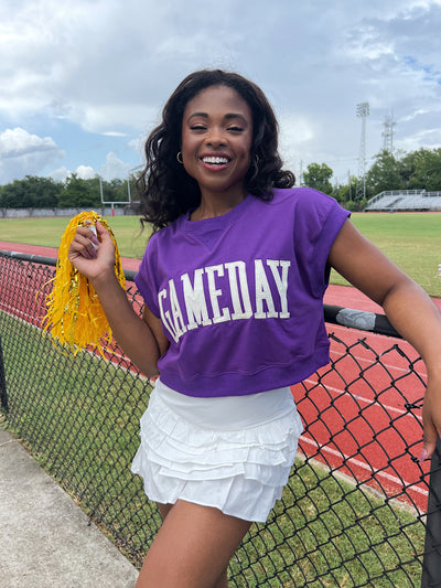 Gameday Cropped Terry Top