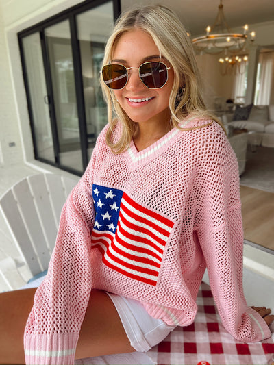 Let Freedom Ring Knit Sweater