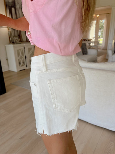 Pretty As The Clouds Frayed Denim Shorts