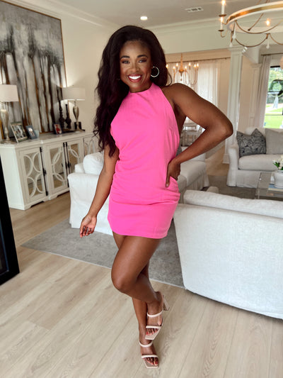 Glow Loudly Bow Mini Dress