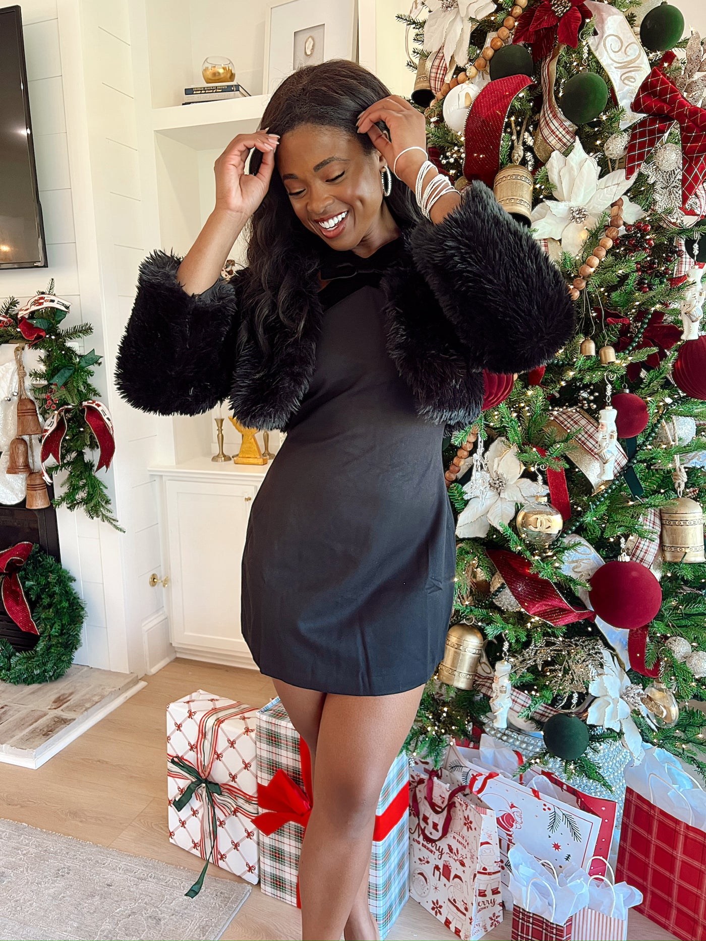 Elegant Edges Faux Fur Jacket