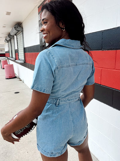 Day By Day Denim Romper