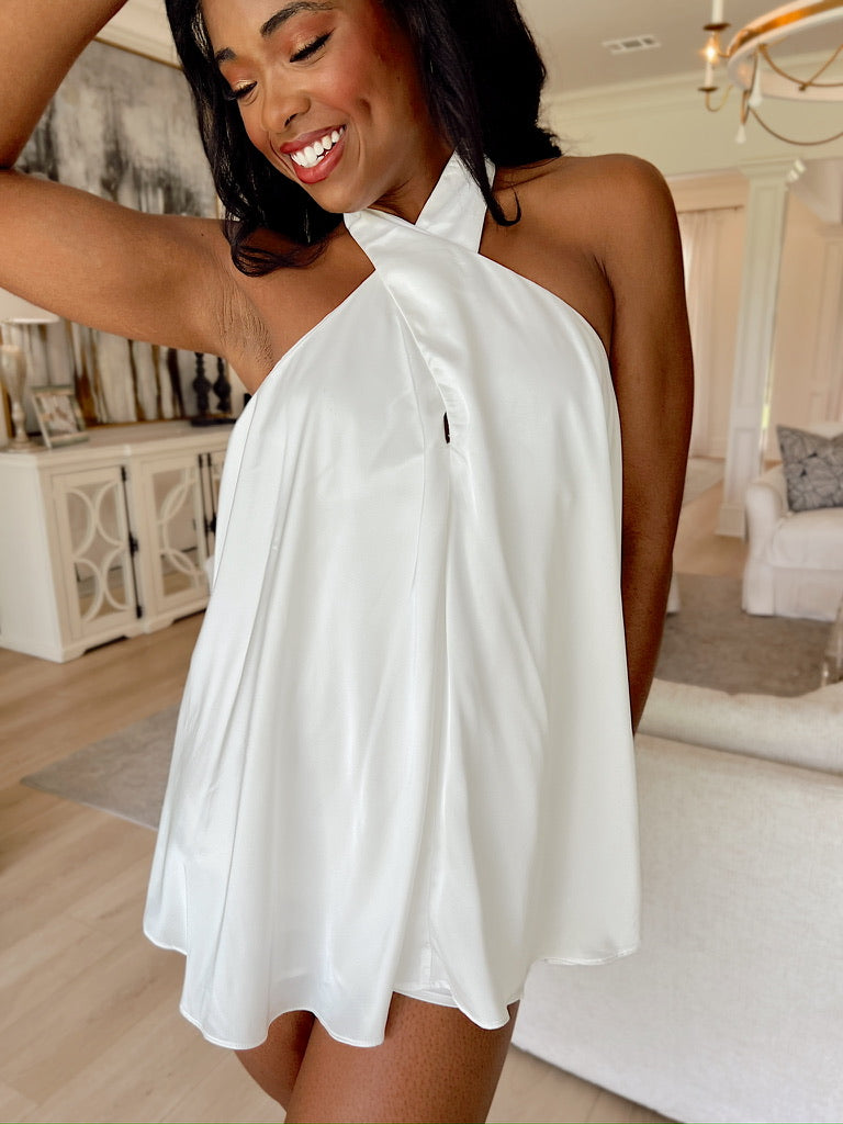 Sipping My Problems Away Halter Romper