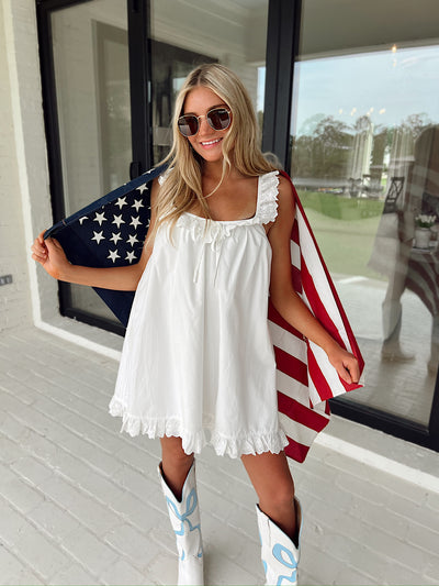 Just Might Be Love Ruffle Mini Dress