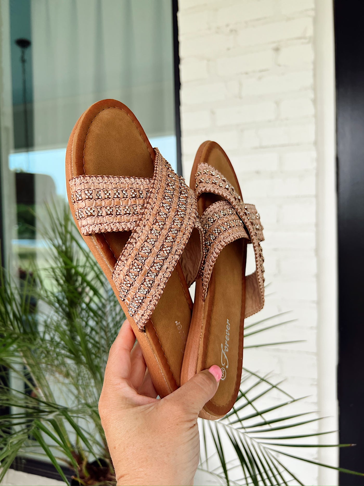 Subtle Glam Rhinestone Sandals