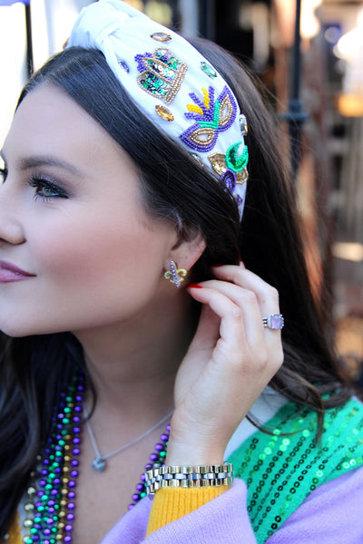 Pearl Fleur De Lis Earrings