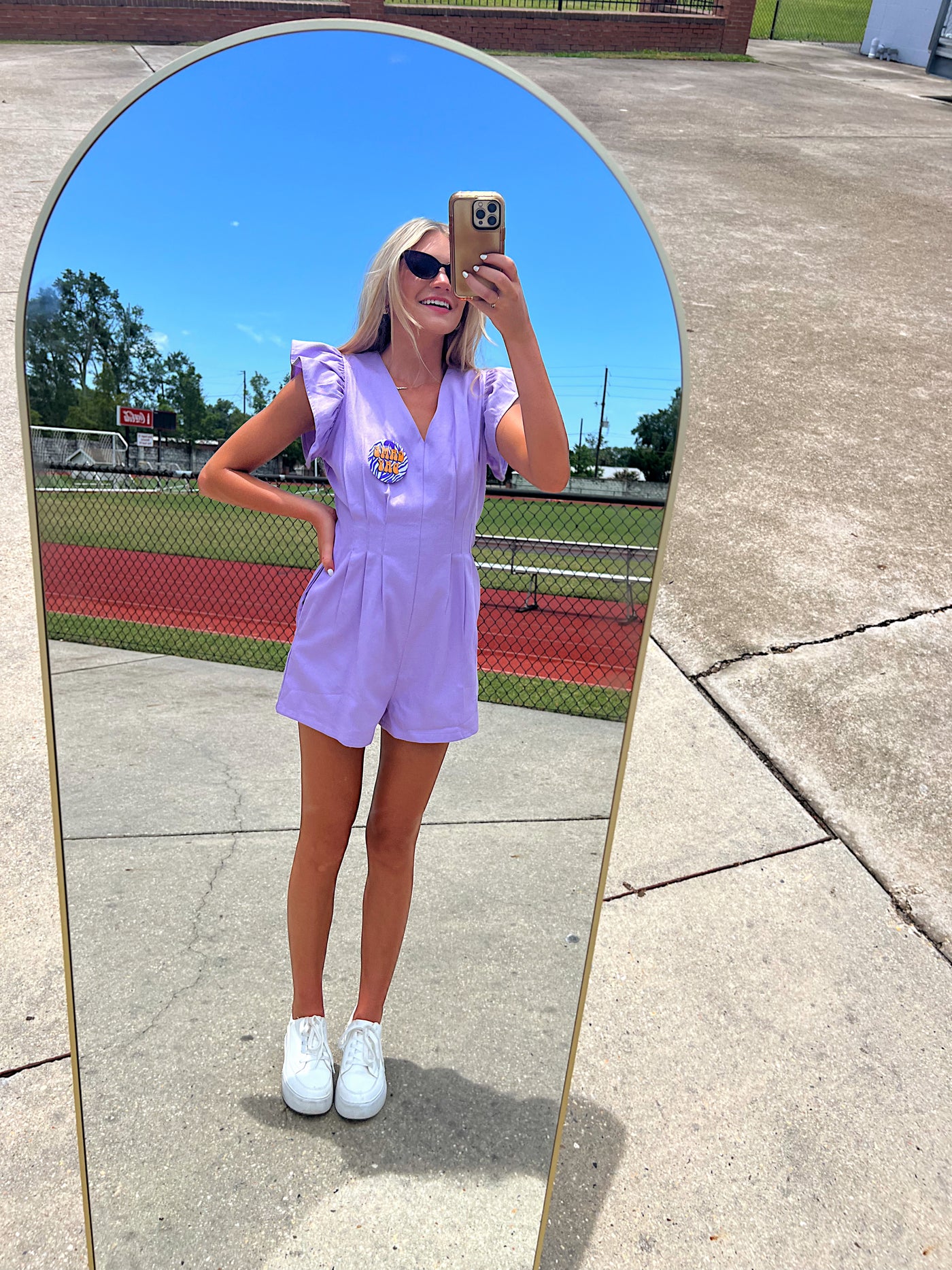 Half The Story Ruffled Romper
