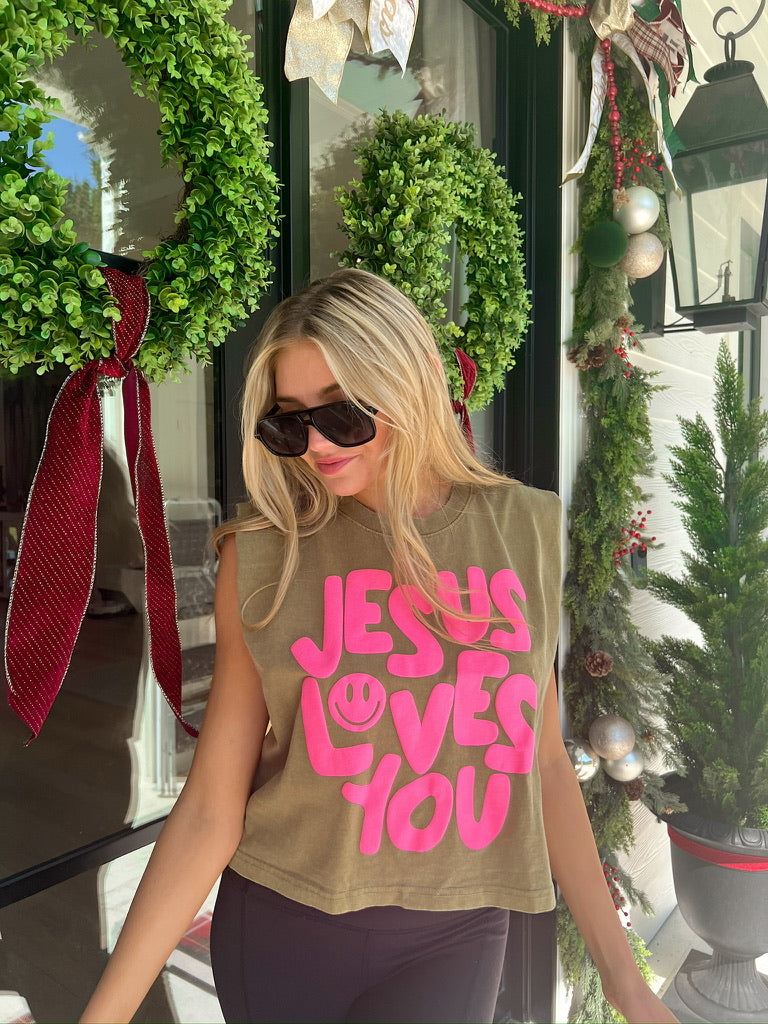 Jesus Loves You Muscle Tank