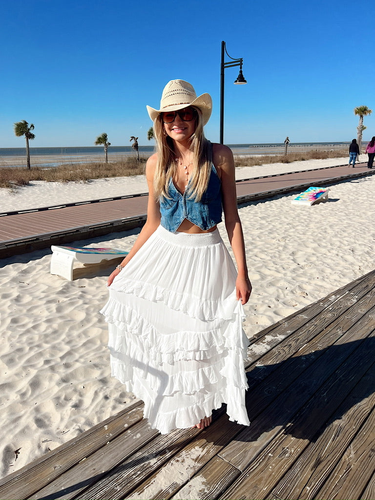 Grace In Every Step Tiered Maxi Skirt