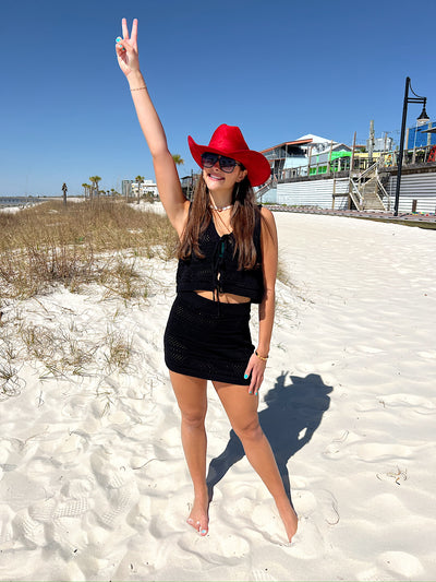Flirty Beginnings Crochet Two-Piece Set