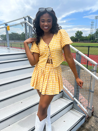 Flirty Nature Gingham Skort