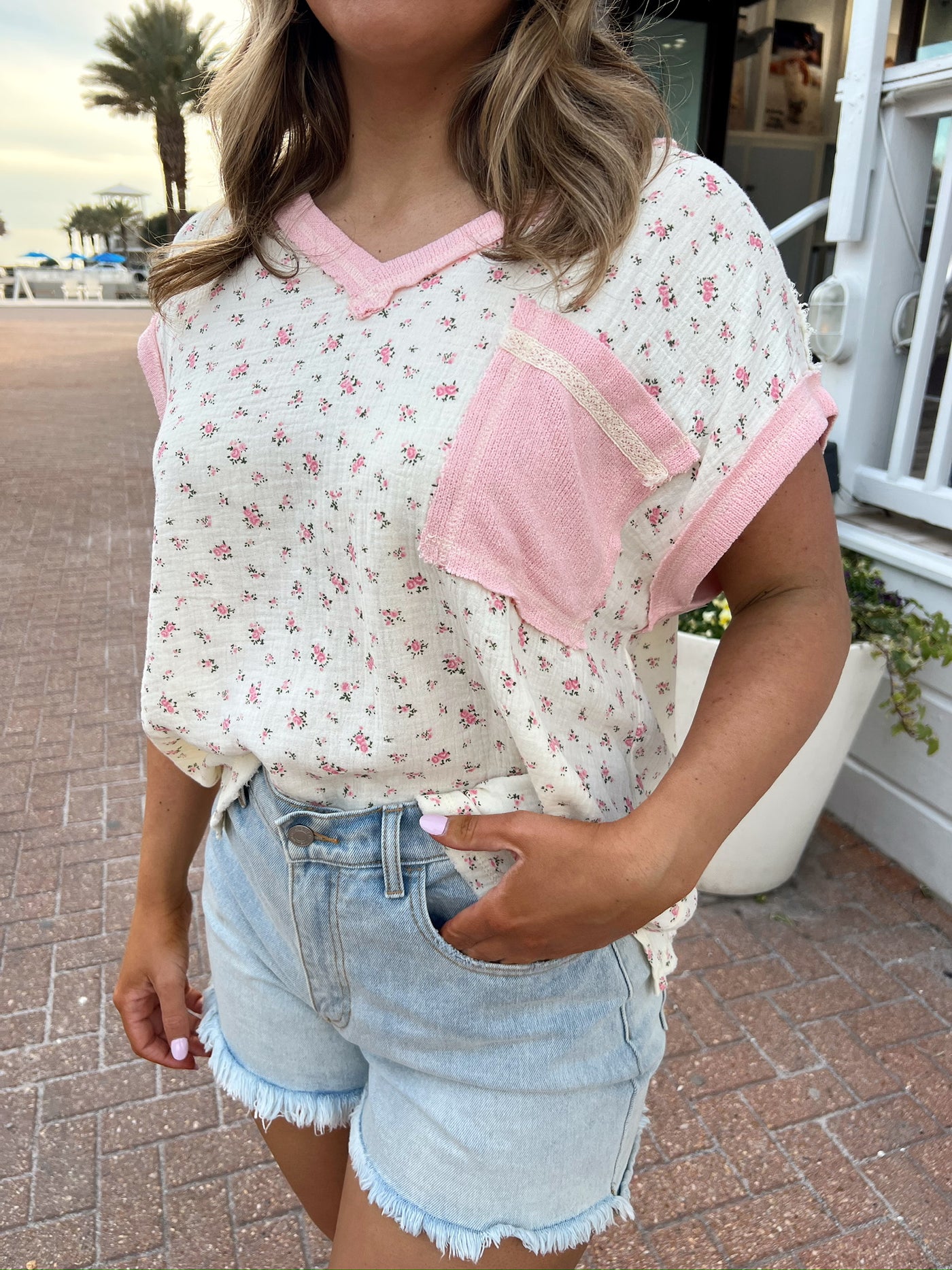 Radiate Good Vibes Floral Top