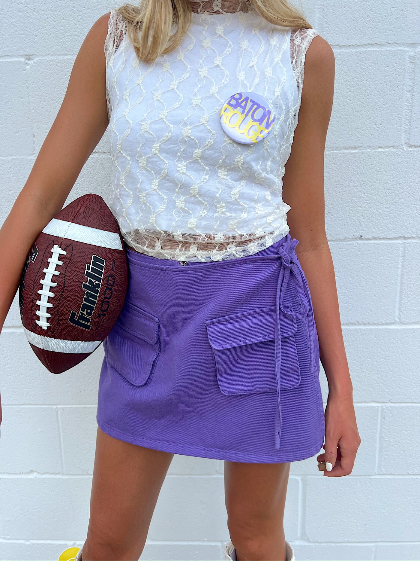 Stylish On The Sideline Denim Skort