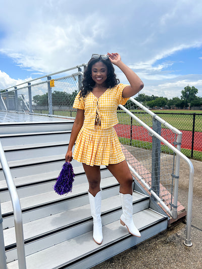 Flirty Nature Gingham Skort