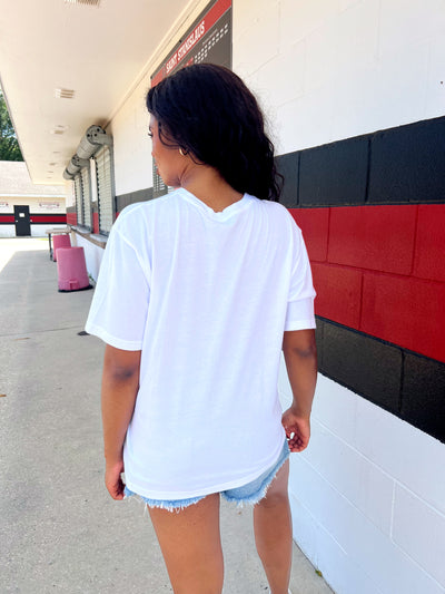 Camo Gameday Oversized Graphic Top