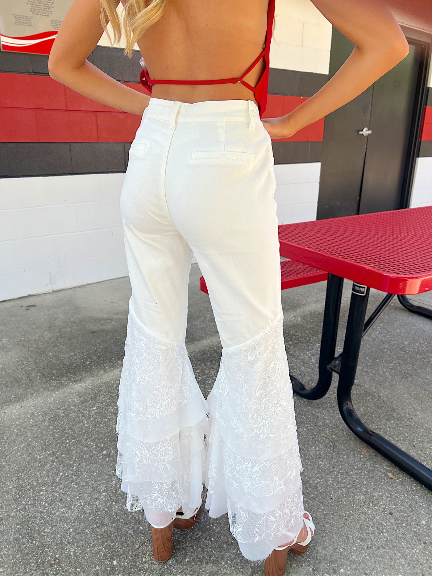 Strutting In Style Ruffled Jeans