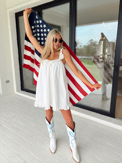 Just Might Be Love Ruffle Mini Dress