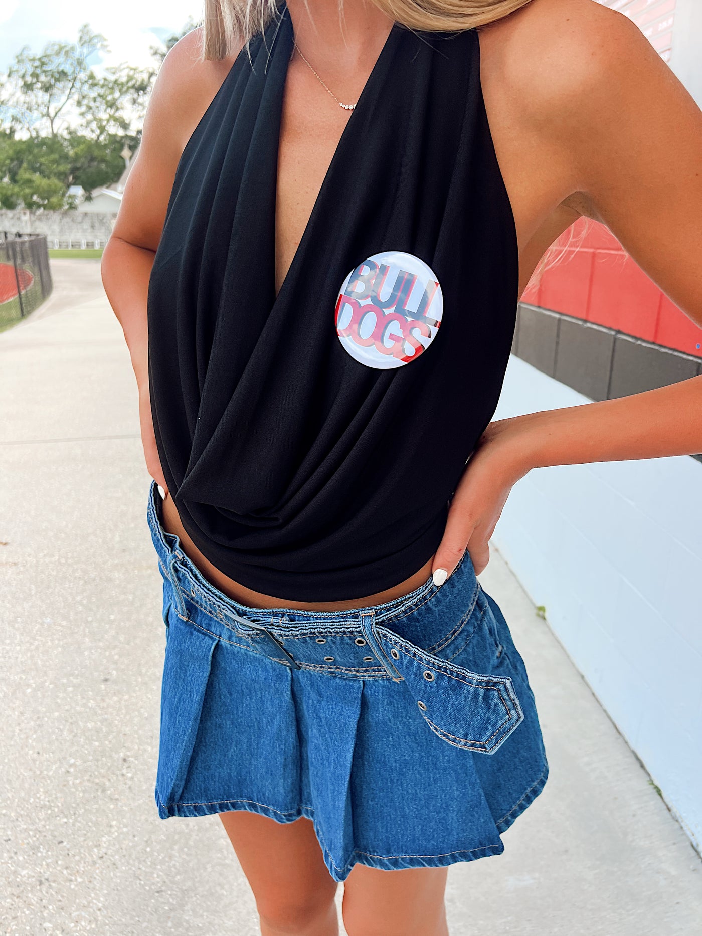 Eclipsing The Heart Halter Top