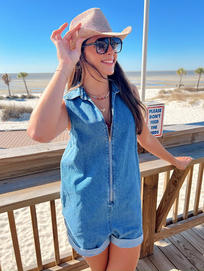 So You Say Denim Romper