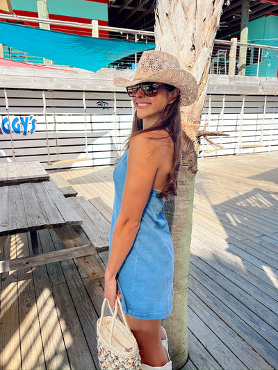 Absolute Edge Halter Neck Mini Dress